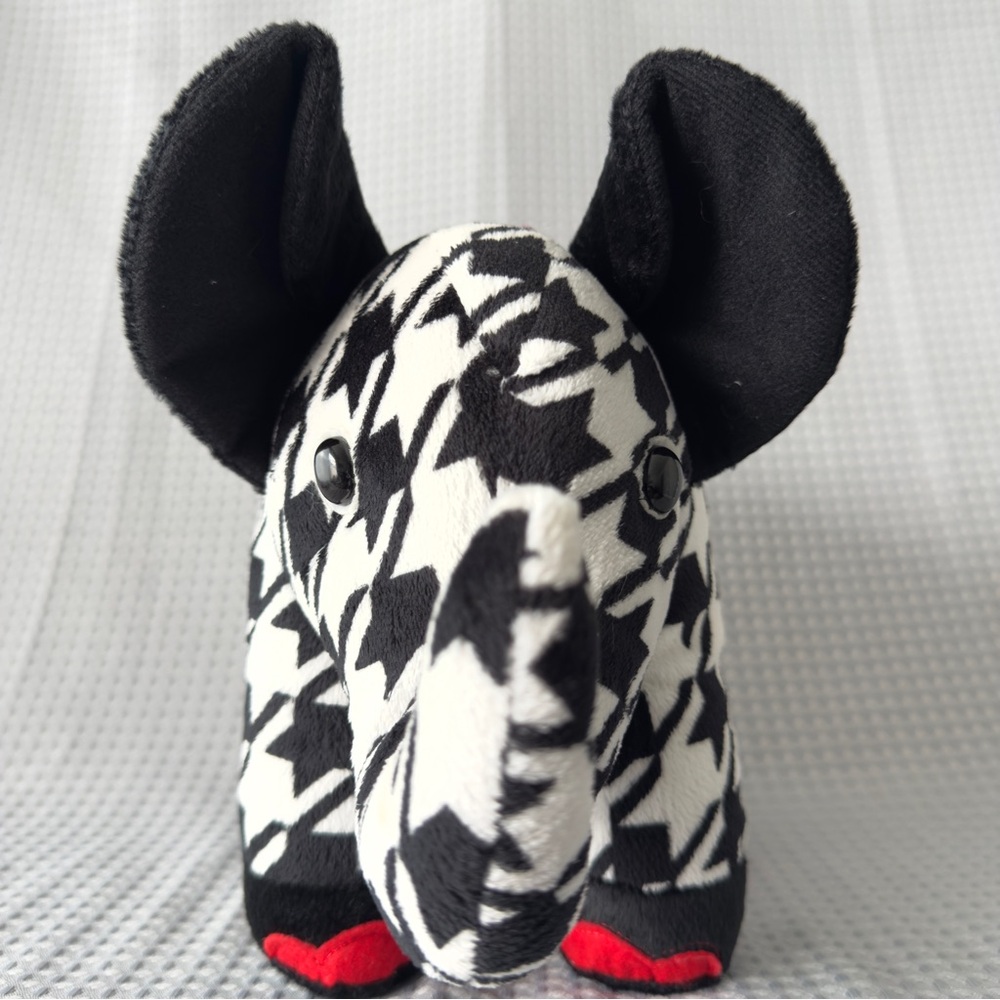 Fiesta Couture 9” Houndstooth Elephant Plush Stuffed Animal Alabama Crimson Tide - Picture 4 of 9